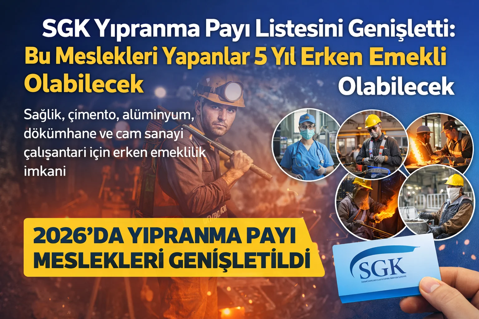 SGK Yıpranma Payı Listesini Genişletti: Bu Meslekleri Yapanlar 5 Yıl Erken Emekli Olabilecek.