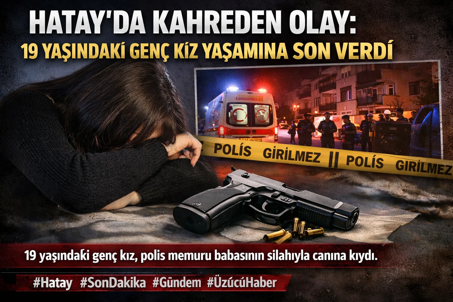 HATAY’DA KAHREDEN OLAY: 19 YAŞINDAKİ GENÇ KIZ YAŞAMINA SON VERDİ