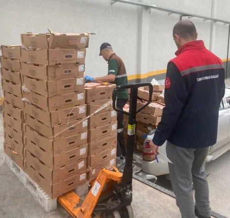 Konya'da son tüketim tarihi geçmiş 7 ton tavuk eti ele geçirildi
