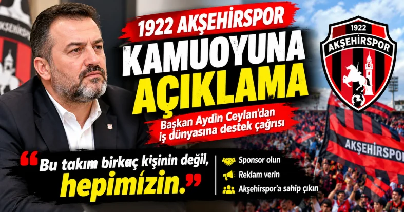 Akşehirspor’dan Kamuoyuna Açıklama